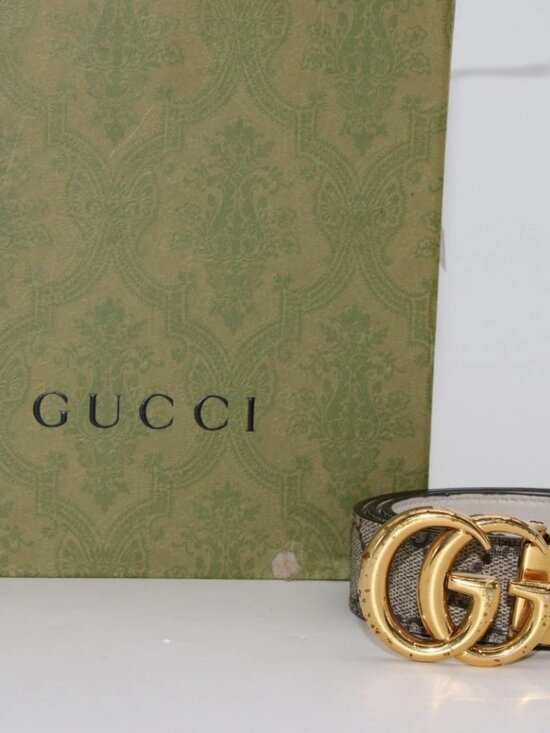 GUCCI GG Marmont 659417 Reversible Thin Belt Size 80/32 main image 5